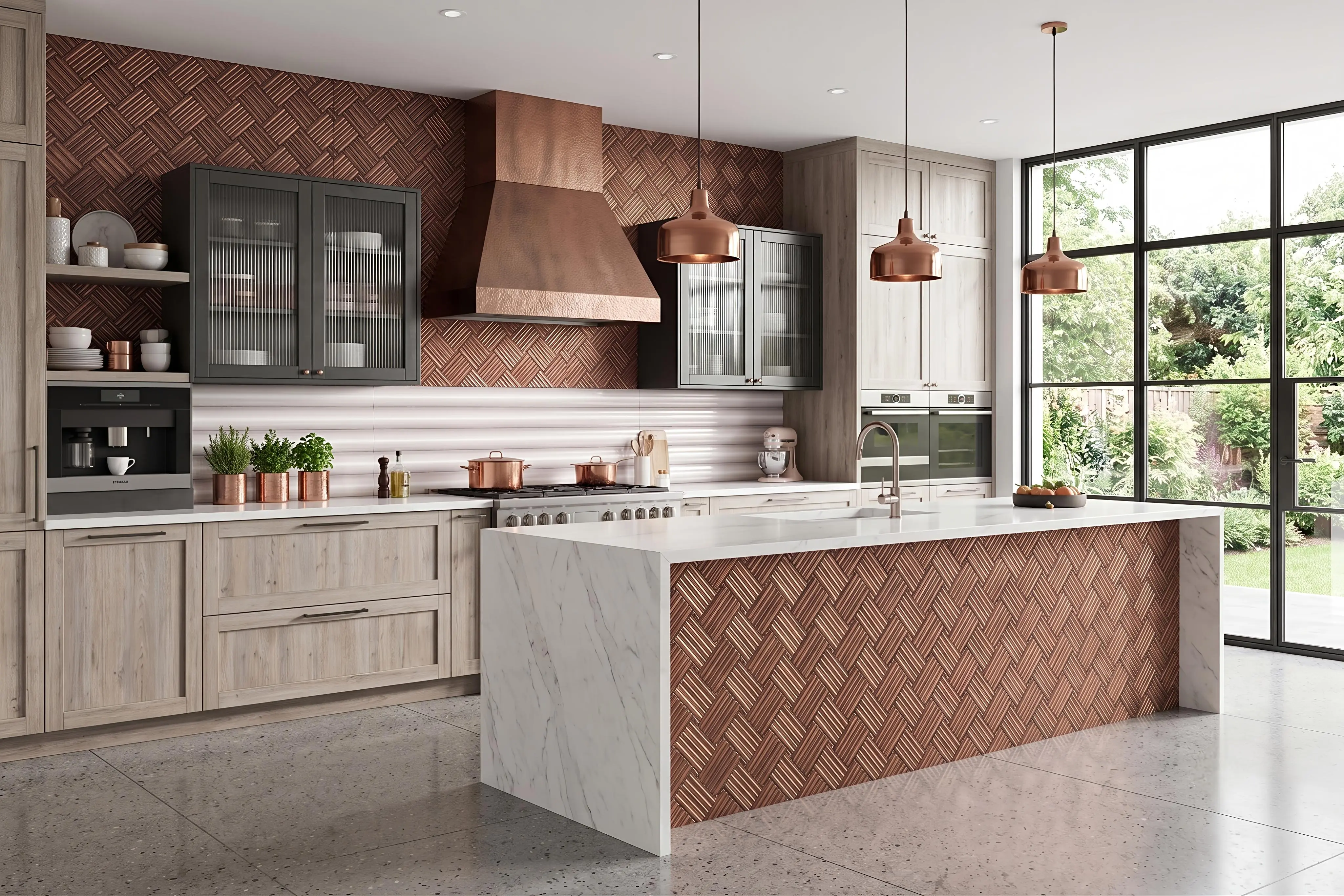 Modern Moroccan Backsplash Kitchen Tile Setup